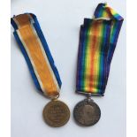 WAR MEDALS: A pair of World War I medals to 461421