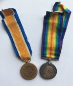 WAR MEDALS: A pair of World War I medals to 461421