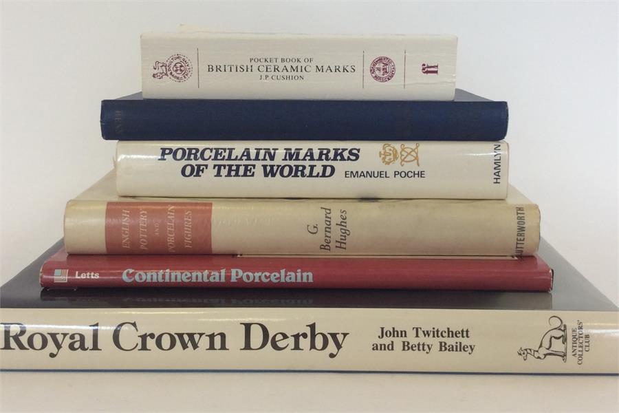 A collection of porcelain reference books. Est. £2