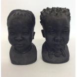 FLORA: Two unusual terracotta busts of children's