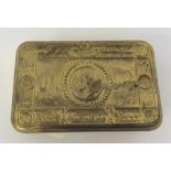 A brass WW1 comfort box complete with cigarettes a