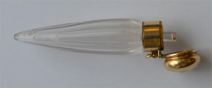 A 15 carat Victorian scent bottle with tapering bo