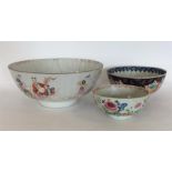 A group of three Oriental bowls decorated with fig