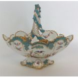 A Royal Crown Derby basket decorated with birds, f
