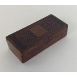 A Victorian Tunbridge ware snuff box with lift-off