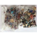 Two heavy bags of mixed semi-precious and other st