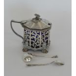 A good quality Victorian mustard pot with pierced