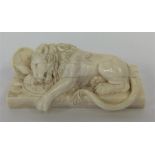 A good quality carved ivory figure of The Lucerne