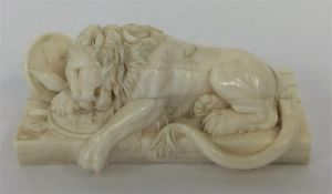 A good quality carved ivory figure of The Lucerne