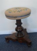A rosewood piano stool with swivel top. Est. £50 -