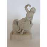 A decorative white figure of a girl. Est. £40 - £6