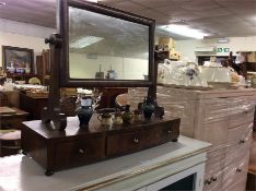 A Georgian mahogany toilet mirror.