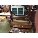 A mahogany toilet mirror together with one other.