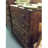 A chest of four drawers.