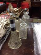 Silver mounted scent bottles etc.
