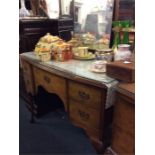 A walnut dressing chest.