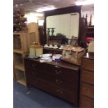 An Edwardian inlaid dressing chest.