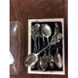 Continental silver teaspoons.