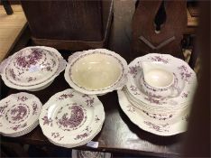 A large Masons dinner service.