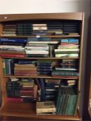 Six shelves of books.