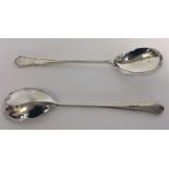 A pair of good heavy salad servers. Sheffield. By