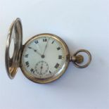 A gent's slim silver Half Hunter pocket watch. Est