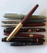 A group of Parker and other pens. Est. £30 - £50.