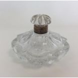 A good tapered scent bottle with cut glass mounts.