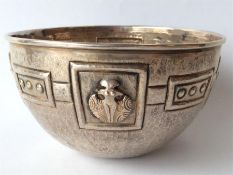 An unusual Continental sugar bowl of textured desi