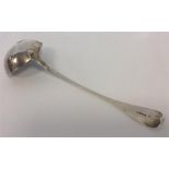 A heavy large OE sauce ladle with gilt bowl. Appro