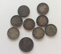 A collection of shillings, Maundy money etc. Est.