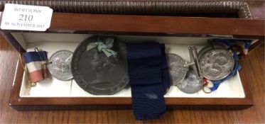 A collection of various medals.