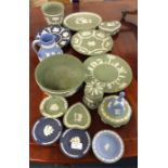 A good collection of Wedgwood Jasperware china.
