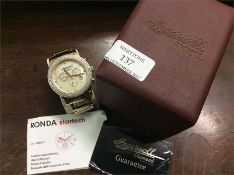 A gent's diamond mounted Ingersoll wristwatch.