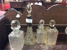 Silver mounted scent bottles, etc.