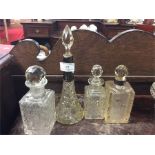 Silver mounted scent bottles, etc.