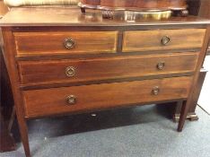 A mahogany Edwardian dressing chest.