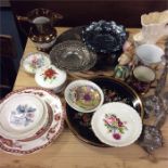 Decorative pottery, plates, nickel etc.