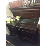 Chest of drawers together with two bedside tables.