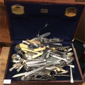 A large collection of good heavy plated cutlery.