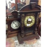 Two mahogany cased mantle clocks.