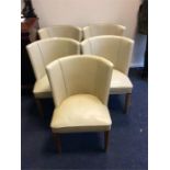 A set of five stylish reception chairs.