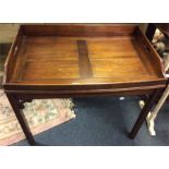 A small shelf, stool and a butler's tray.