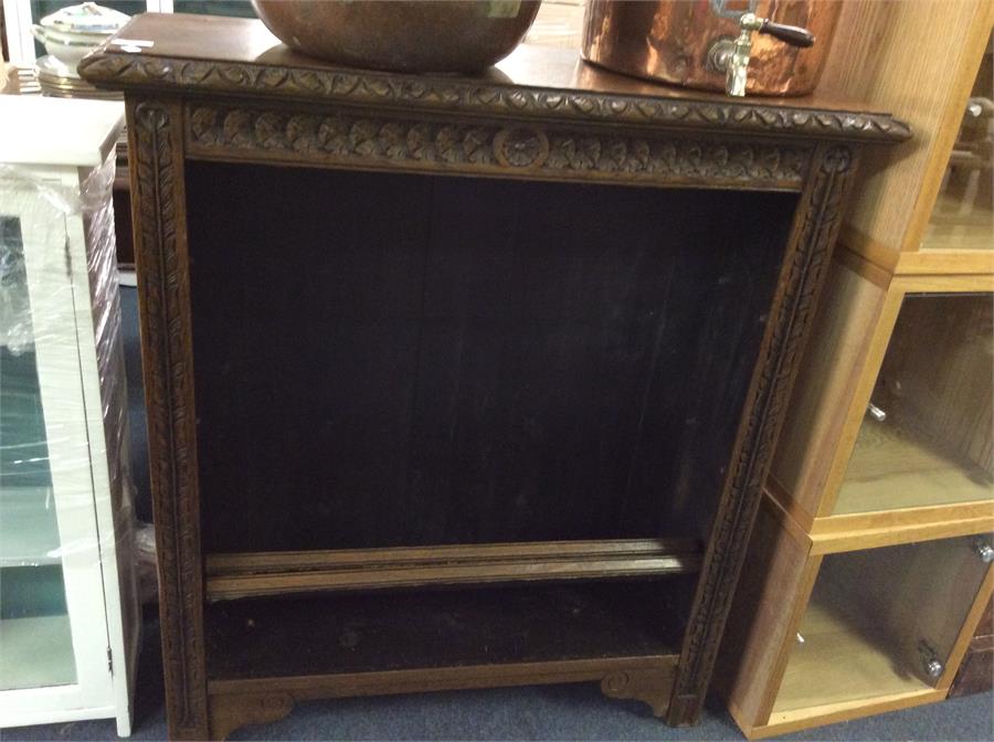 A good carved oak bookcase.