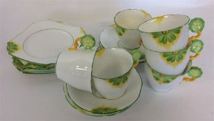 An Aynsley floral decorated tea service. Est. £20