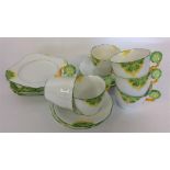 An Aynsley floral decorated tea service. Est. £20