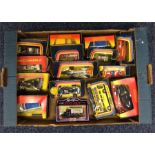 A box containing 15 boxed Corgi Hotwheels and othe