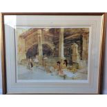 RUSSELL FLINT: A framed and glazed print of semi-n