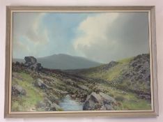 R D SHERRIN: A framed and glazed watercolour of a