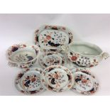 A decorative Ironstone part dessert service decora